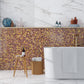 Sample - Brown Yellow 12x12 Glossy Uniform Square Glass Mosaic Tile (20 pack, 20 sq ft/case)