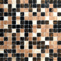 Sample - Brown Beige 12x12 Glossy Uniform Square Glass Mosaic Tile (20 pack, 20 sq ft/case)