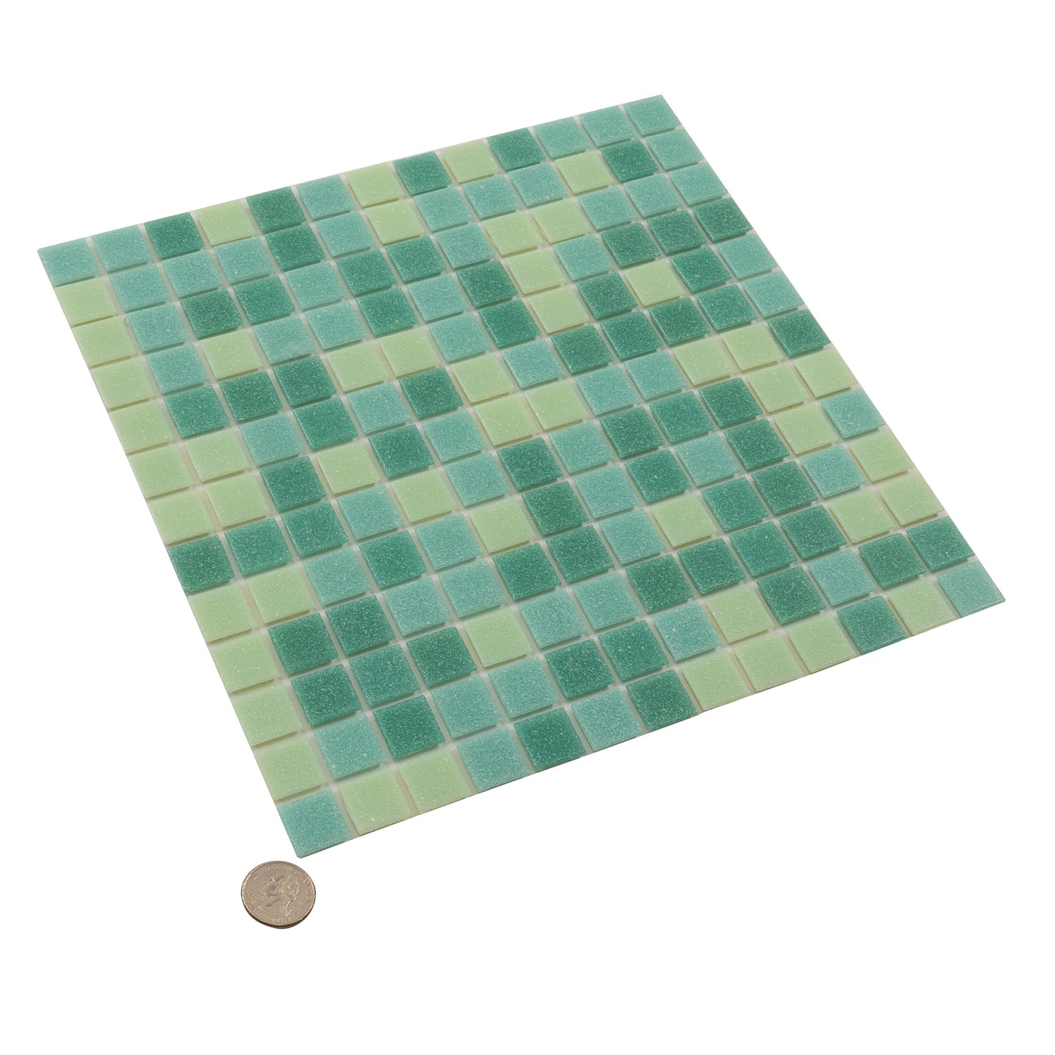 Dynasty Green 12x12 Glossy Uniform Square Glass Mosaic Tile (20 pack, 20 sq ft/case) - Sample