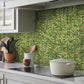 Moss Green Glossy Glass Mosaic Tile