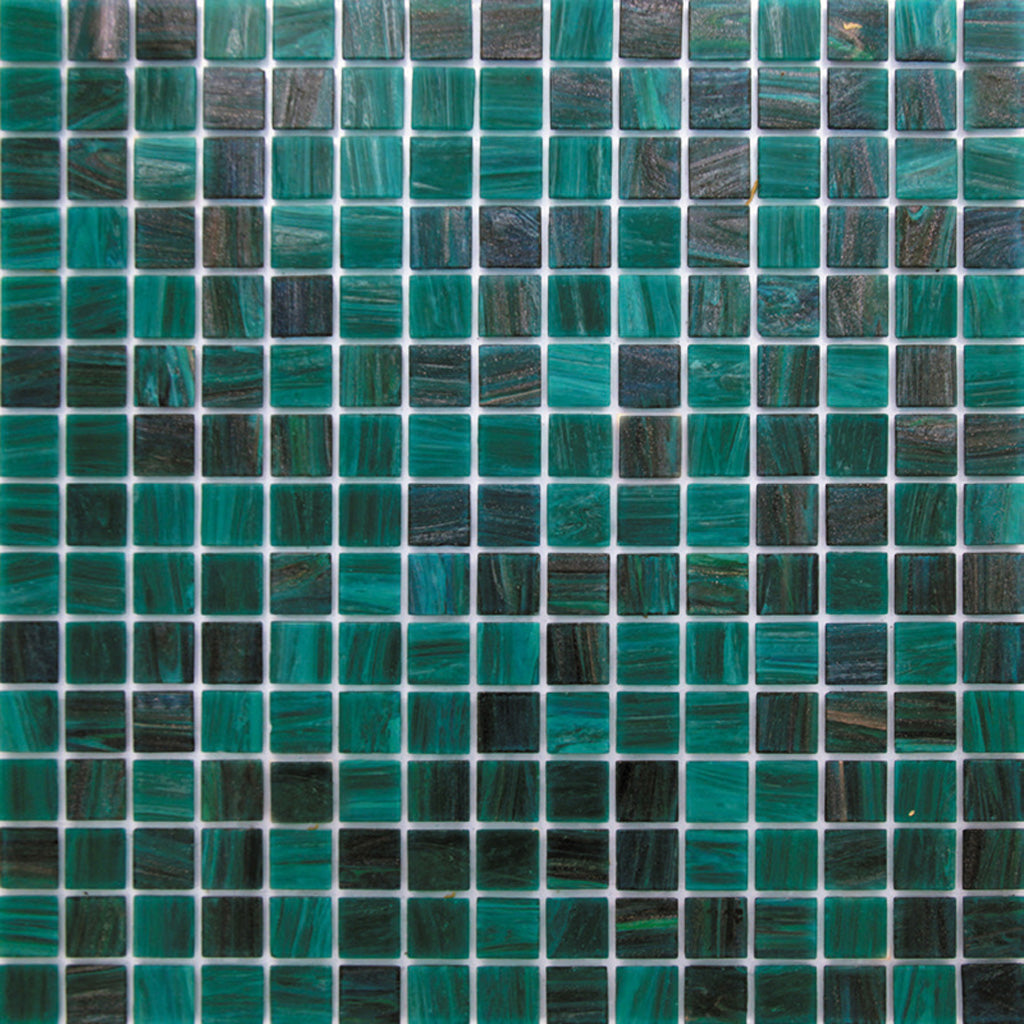Bottle Green Glossy Glass Mosaic Tile