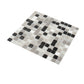Gray Black 12x12 Glossy Uniform Square Glass Mosaic Tile (20 pack, 20 sq ft/case) - Sample