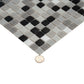 Gray Black 12x12 Glossy Uniform Square Glass Mosaic Tile (20 pack, 20 sq ft/case) - Sample