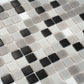 Gray Black 12x12 Glossy Uniform Square Glass Mosaic Tile (20 pack, 20 sq ft/case) - Sample