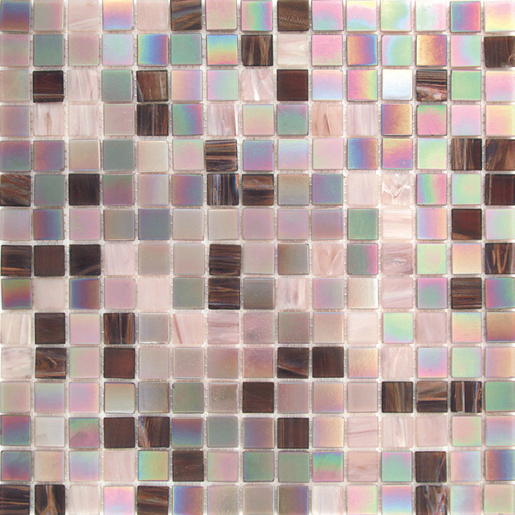 Crepe Pink Glossy Glass Mosaic Tile