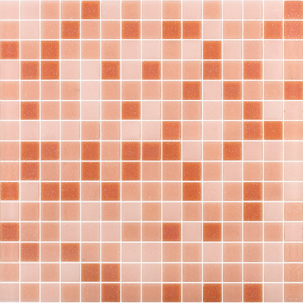 Peach Pink 12x12 Glossy Uniform Square Glass Mosaic Tile (20 pack, 20 sq ft/case) - Sample