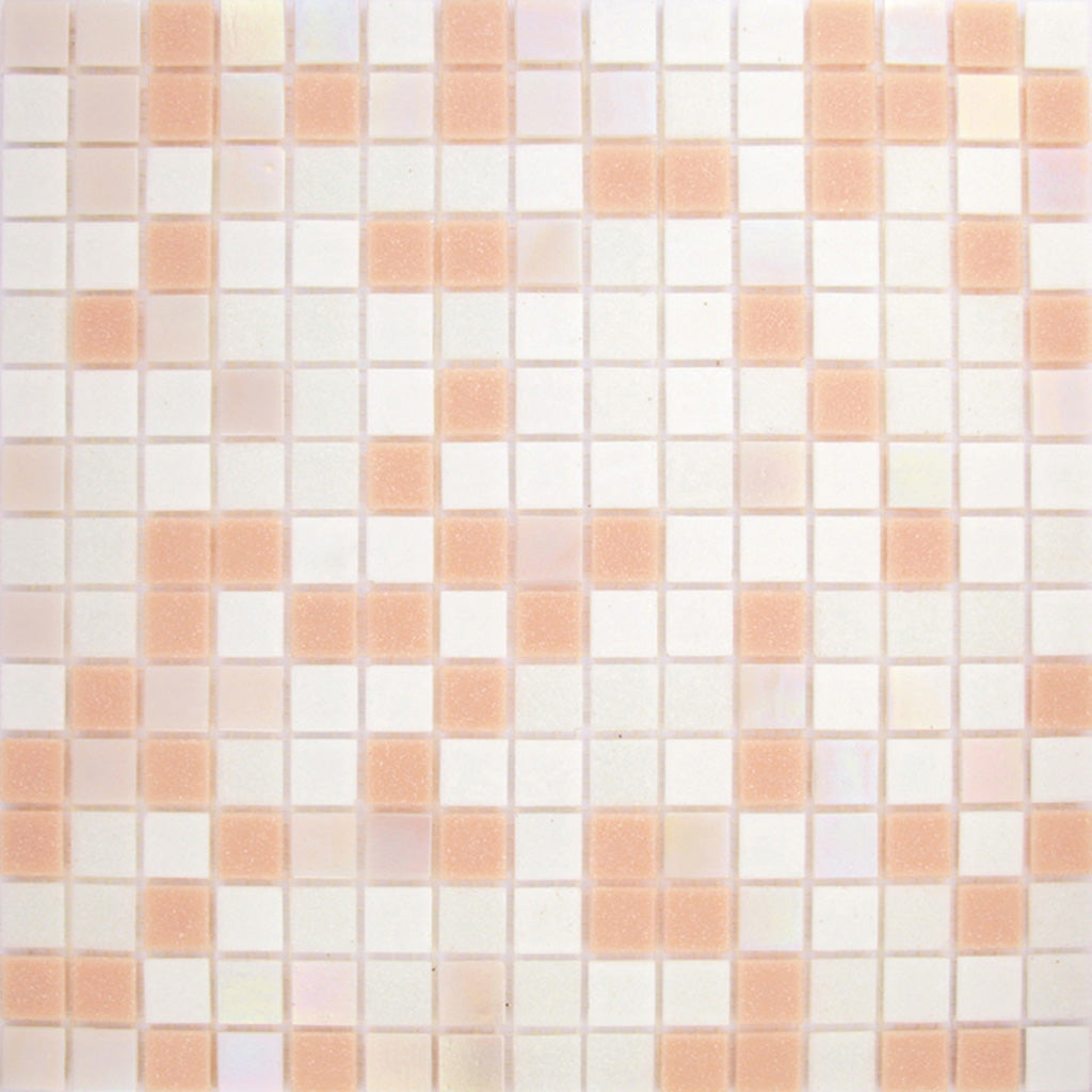 Salmon Pink Glossy Glass Mosaic Tile