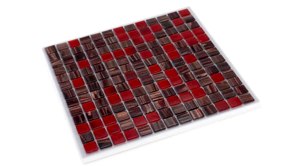Apollo Tile Mingles Berry Red 12-in x 12-in Glossy Glass Uniform Squares Floor and Wall Tile (20-sq. ft/ Carton)