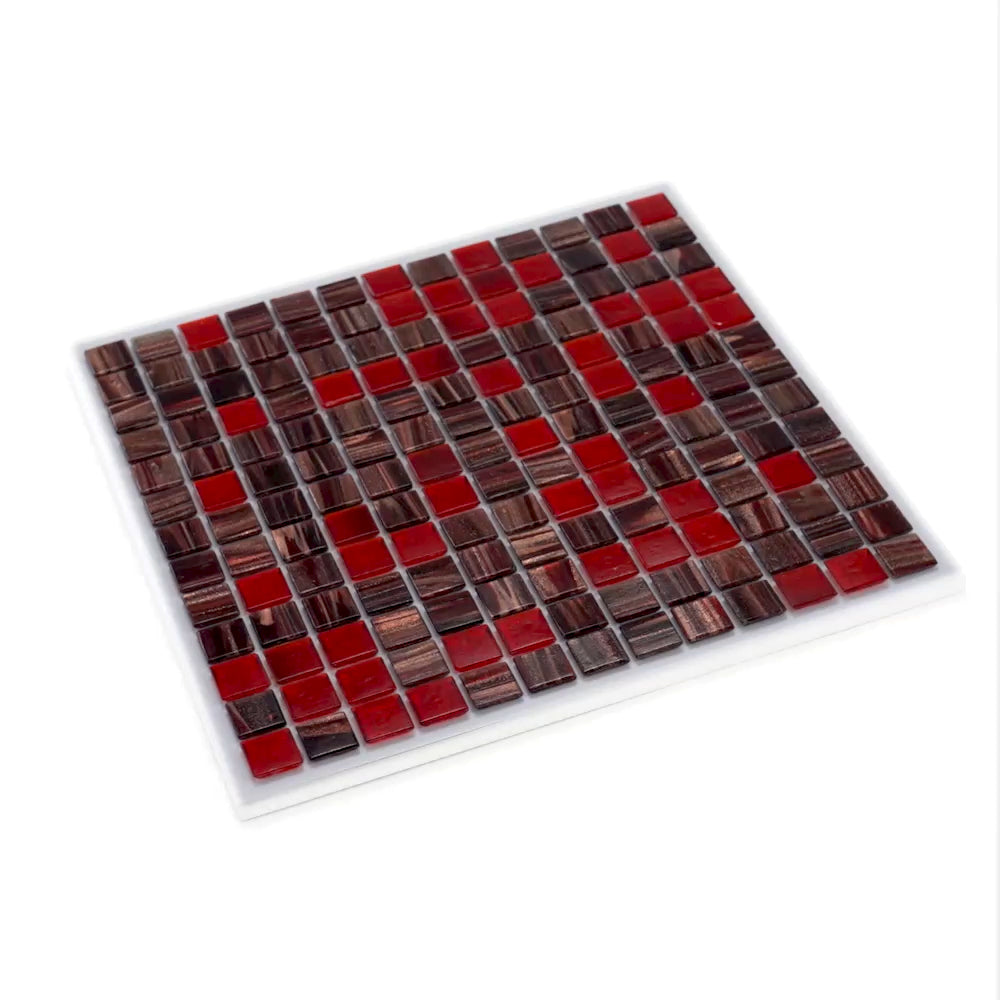 Apollo Tile Mingles Berry Red 12-in x 12-in Glossy Glass Uniform Squares Floor and Wall Tile (20-sq. ft/ Carton)