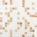 Sample - White Beige 12x12 Glossy Uniform Square Glass Mosaic Tile (20 pack, 20 sq ft/case)