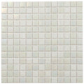 Sample - Cotton White 12x12 Glossy Square Glass Mosaic Tile (20 pack, 20 sq ft/case)