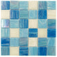 20-pack Mingles 12 in. x 12 in. Glossy Blue and White Glass Mosaic Wall and Floor Tile (20 sq ft/case)