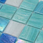 20-pack Mingles 12 in. x 12 in. Glossy Green and White Glass Mosaic Wall and Floor Tile (20 sq ft/case)