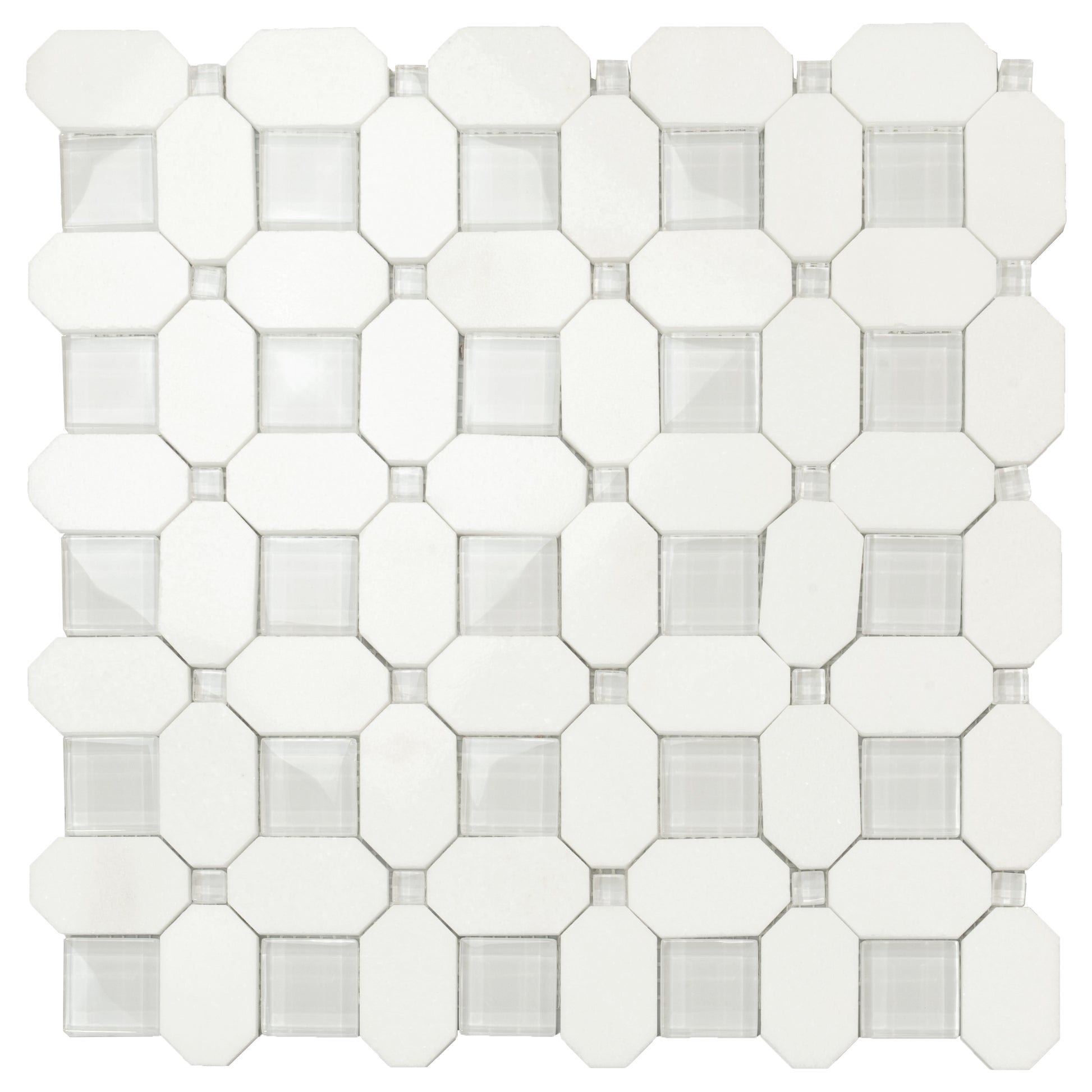 12x12 White & Blue Tile