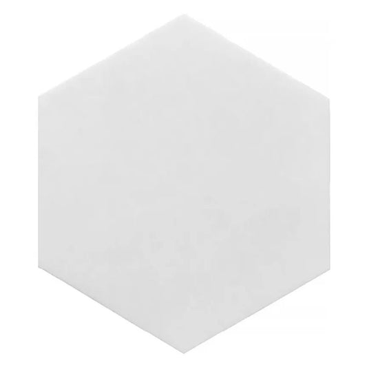 Nubes 10 in. x 10 in. Honed Snow White Marble Hexagon Wall and Floor Tile (2.95 sq ft/case) - 5 Pack