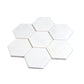 Nubes 10.2 in. x 10.6 in. Honed Pearl White Marble Mosaic Hexagon Wall and Floor Tile (3.75 sq ft/case) - 5 Pack