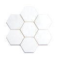 Sample - Pearl White 10x11 Honed Hexagon Thassos Marble Mosaic Tile (5 pack, 3.75 sq ft/case)