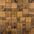 Sample - Bronze 12x12 Matte Square Metal Mosaic Tile (5 pack, 4.75 sq ft/case)