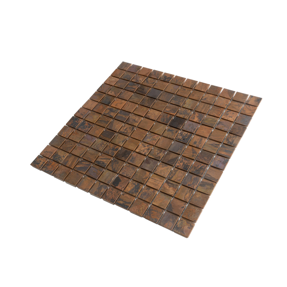 Bronze 12x12 Matte Square Metal Mosaic Tile (5 pack, 4.75 sq ft/case)