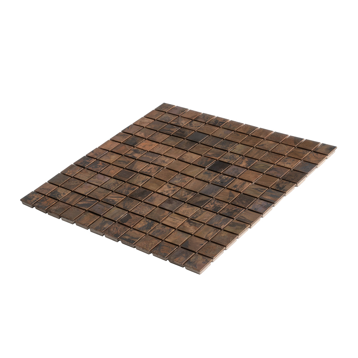 Bronze 12x12 Matte Square Metal Mosaic Tile (5 pack, 4.75 sq ft/case)