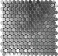 Sample - Lead Gray 12x12 Polished Penny Round Metal Mosaic Tile (5 pack, 4.75 sq ft/case)