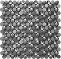 Sample - Anchor Gray 12x12 Polished Penny Round Metal Mosaic Tile (5 pack, 4.75 sq ft/case)