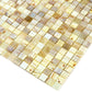 20-pack Skosh 11.6 in. x 11.6 in. Glossy Parchment Beige Glass Mosaic Wall and Floor Tile (18.69 sq ft/case) - Sample