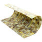 20-pack Skosh 11.6 in. x 11.6 in. Glossy Parchment Beige Glass Mosaic Wall and Floor Tile (18.69 sq ft/case) - Sample