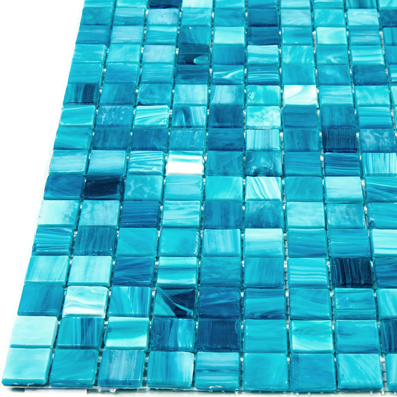 20-pack Skosh 11.6 in. x 11.6 in. Glossy Arctic Blue Glass Mosaic Wall and Floor Tile (18.69 sq ft/case)