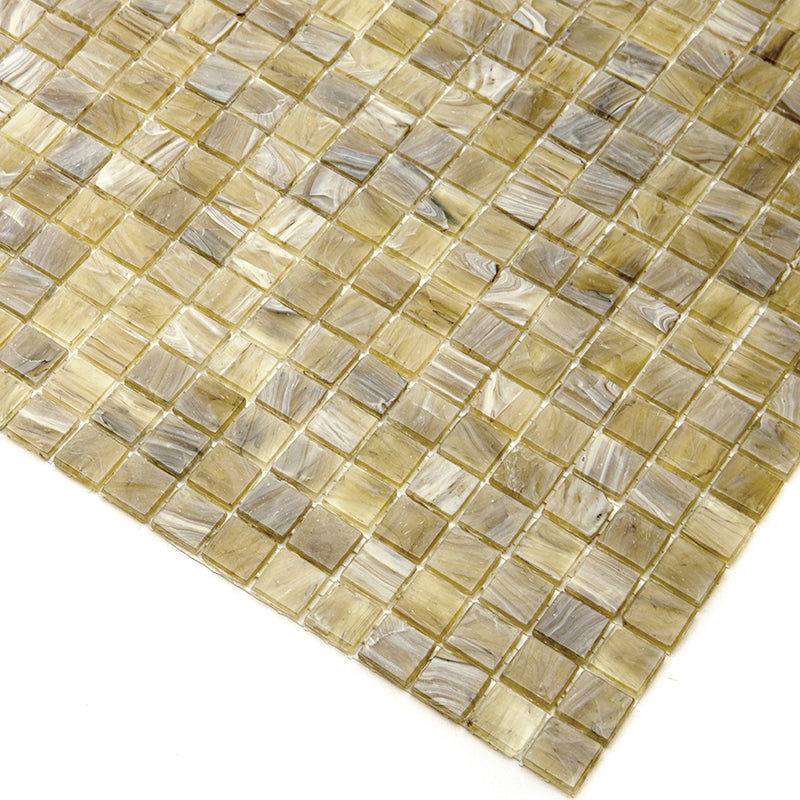 20-pack Skosh 11.6 in. x 11.6 in. Glossy Golden Brown Glass Mosaic Wall and Floor Tile (18.69 sq ft/case)