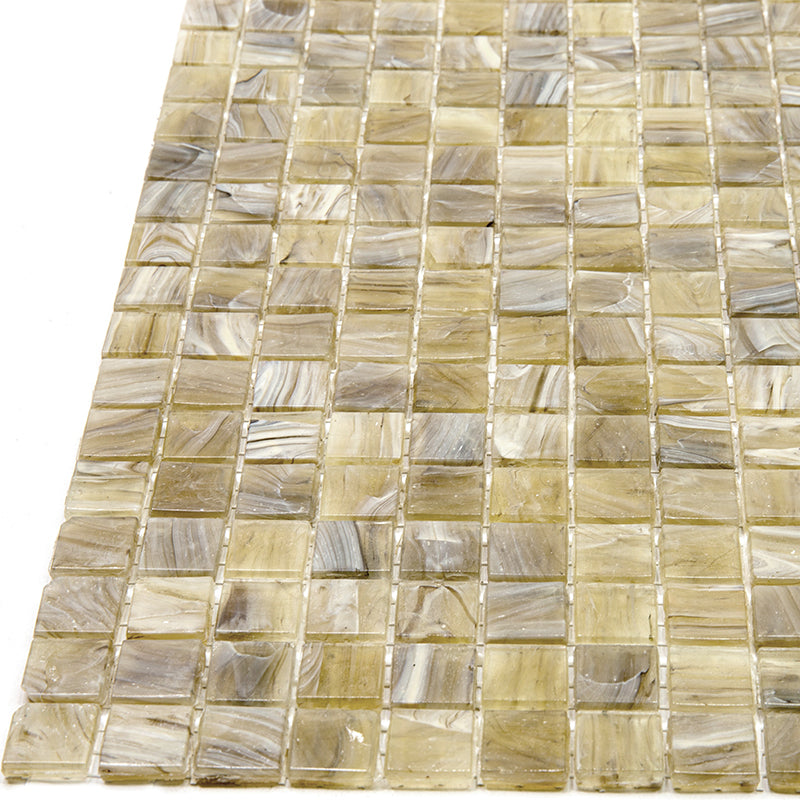 20-pack Skosh 11.6 in. x 11.6 in. Glossy Golden Brown Glass Mosaic Wall and Floor Tile (18.69 sq ft/case)