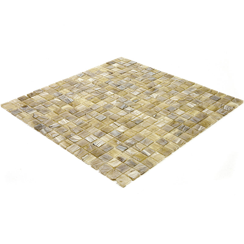 20-pack Skosh 11.6 in. x 11.6 in. Glossy Golden Brown Glass Mosaic Wall and Floor Tile (18.69 sq ft/case)