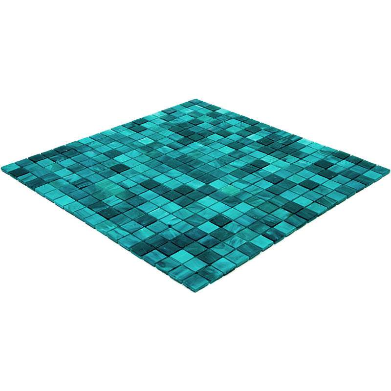 Cerulean Green 12x12 Glossy Uniform Square Glass Mosaic Tile (20 pack, 18.69 sq ft/case) - Sample