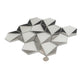Sample - Gray, Silver 9x11 Glossy Glass Hexagon Mosaic Tile (3.28 sq ft/case, 5-Pack)