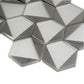 Gray, Silver 9x11 Glossy Glass Hexagon Mosaic Tile (3.28 sq ft/case, 5-Pack)