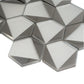Sample - Gray, Silver 9x11 Glossy Glass Hexagon Mosaic Tile (3.28 sq ft/case, 5-Pack)