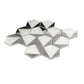 Sample - Gray, Silver 9x11 Glossy Glass Hexagon Mosaic Tile (3.28 sq ft/case, 5-Pack)