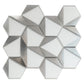 Sample - Gray, Silver 9x11 Glossy Glass Hexagon Mosaic Tile (3.28 sq ft/case, 5-Pack)