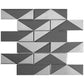 Sample - Gray 12x12 Glossy Glass Brick Mosaic Tile (4.79 sq ft/case, 5-Pack)