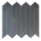 Gray 12x12 Glossy Glass Herringbone Mosaic Tile (4.59 sq ft/case, 5-Pack)