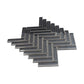 Sample - Gray 12x12 Glossy Glass Herringbone Mosaic Tile (4.59 sq ft/case, 5-Pack)