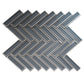 Gray 12x12 Glossy Glass Herringbone Mosaic Tile (4.59 sq ft/case, 5-Pack)