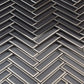 Gray 12x12 Glossy Glass Herringbone Mosaic Tile (4.59 sq ft/case, 5-Pack)