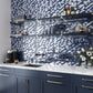 Sample - Blue, Gray 12x12 Glossy Glass Brick Mosaic Tile (4.79 sq ft/case, 5-Pack)
