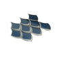 Sample - Blue, Gray 10x12 Glossy Glass Arabesque, Fan Mosaic Tile (4.25 sq ft/case, 5-Pack)