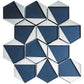 Blue, Gray 9x11 Glossy Glass Hexagon Mosaic Tile (3.28 sq ft/case, 5-Pack)