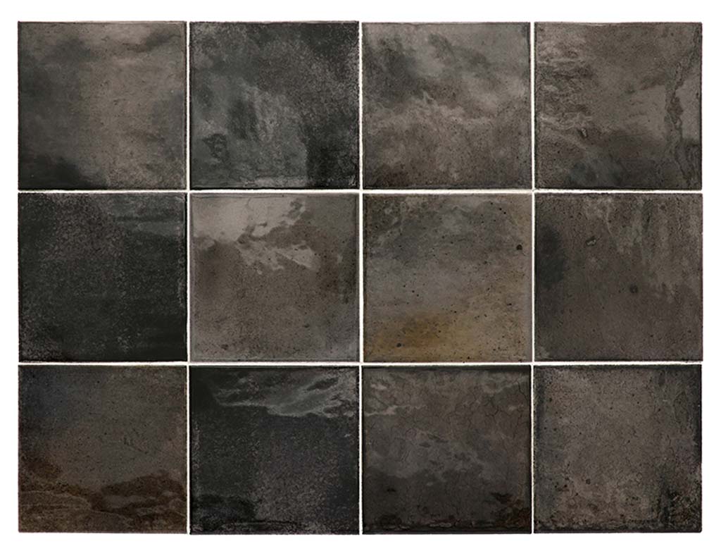 Black 4x4 Glossy Square Ceramic Tile (50 pack, 5.39 sq ft/case) - Sample