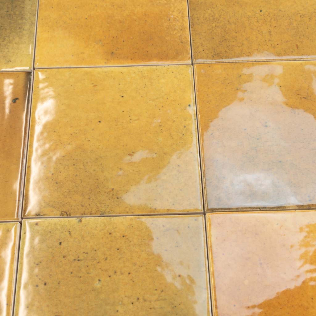Honey Orange 4x4 Glossy Square Ceramic Tile (50 pack, 5.39 sq ft/case) - Sample