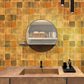 Honey Orange 4x4 Glossy Square Ceramic Tile (50 pack, 5.39 sq ft/case) - Sample