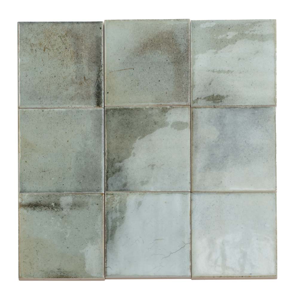 Sage Green 4x4 Glossy Square Ceramic Tile (50 pack, 5.39 sq ft/case) - Sample